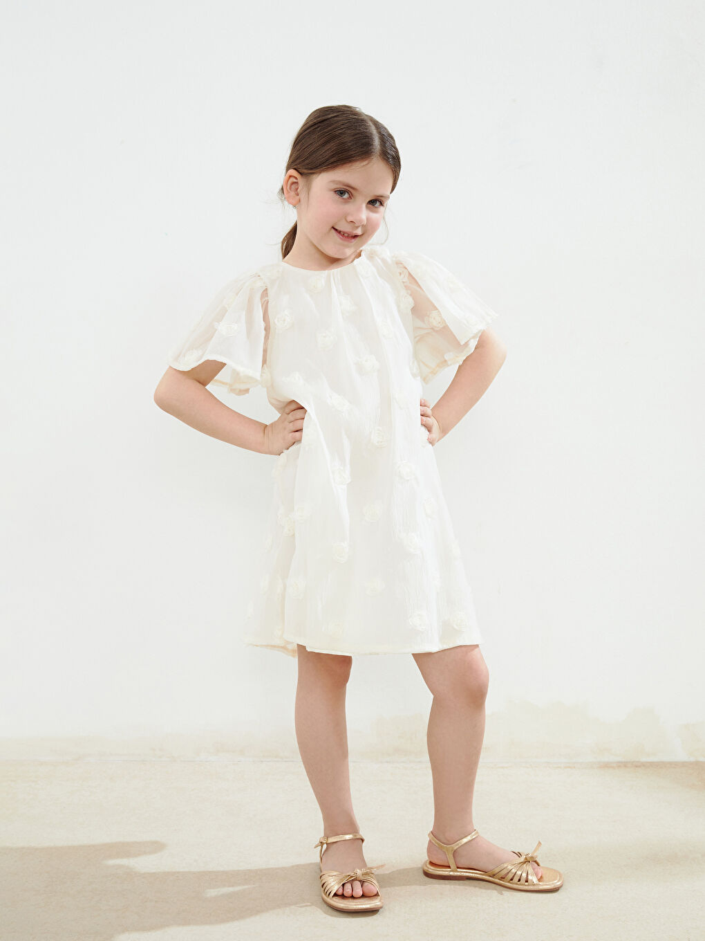 Girl ECRU Dress -S5ND80Z1-EEW
