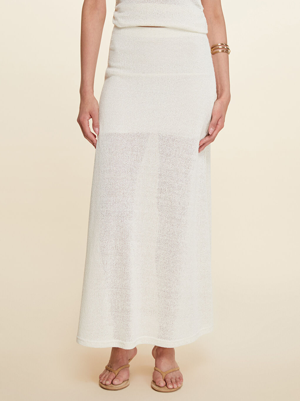 Woman ECRU Skirt -S5ND88Z8-R9J