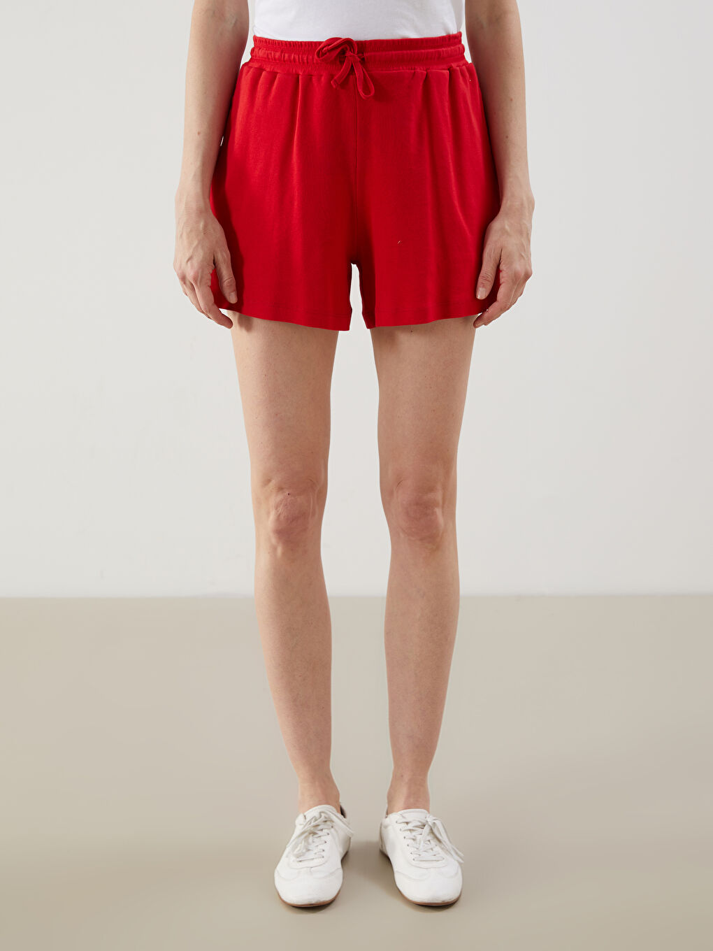 Women's Elastic Waist Shorts -S5NE18Z8-ST7