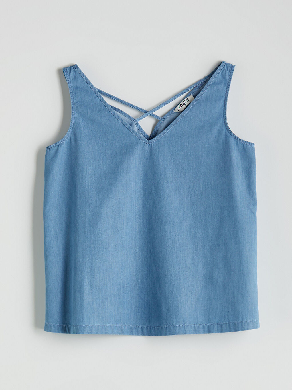 Woman INDIGO Denim Blouse -S5NE38Z8-H45