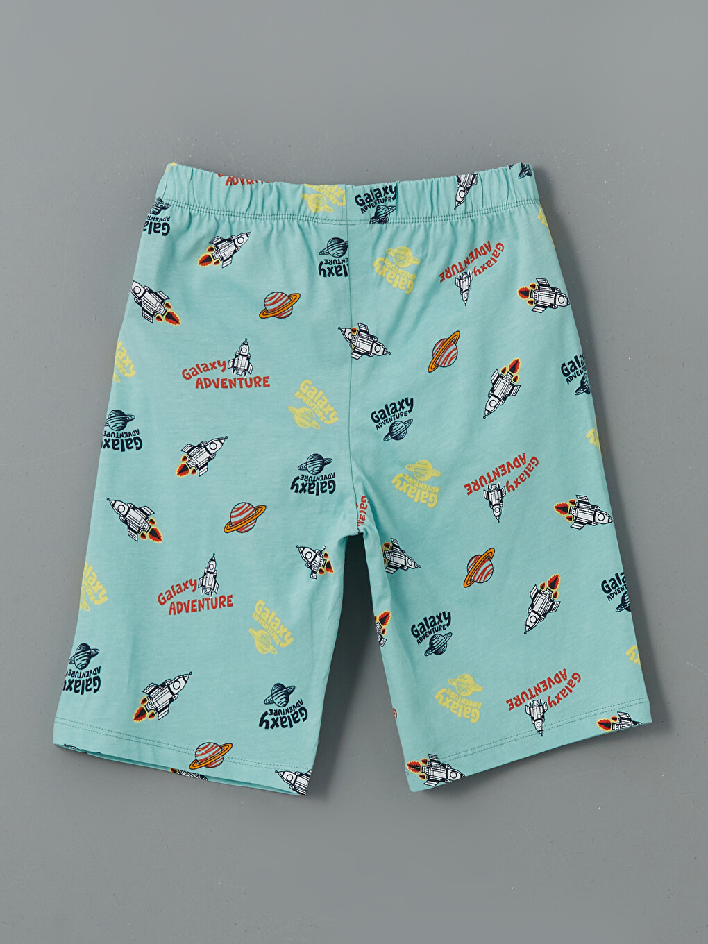Yeşil Baskılı Erkek Çocuk Pijama Şort-1