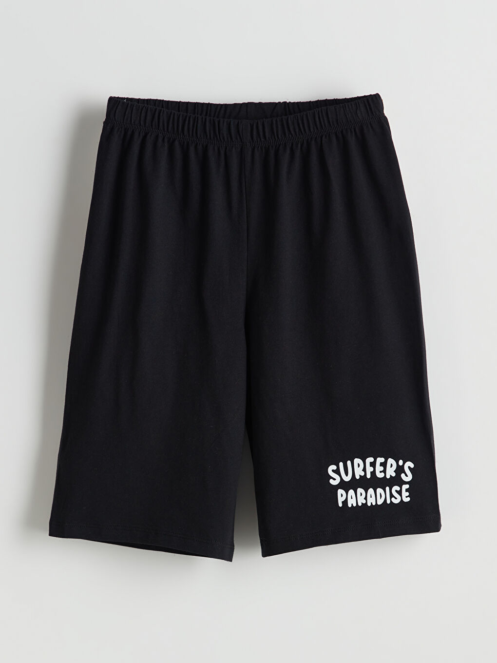 Siyah Beli Lastikli Erkek Çocuk Pijama Şort