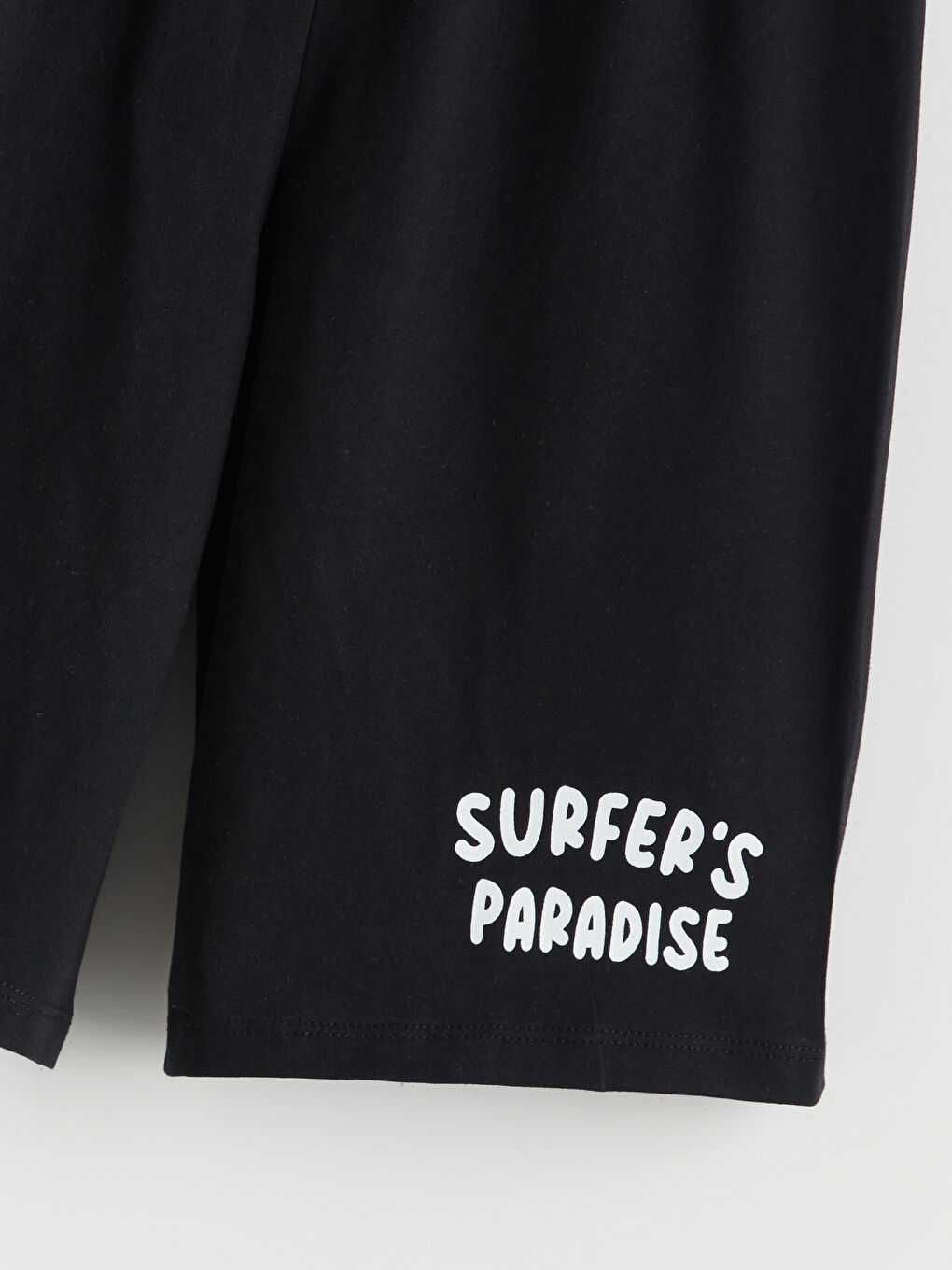 Siyah Beli Lastikli Erkek Çocuk Pijama Şort-2