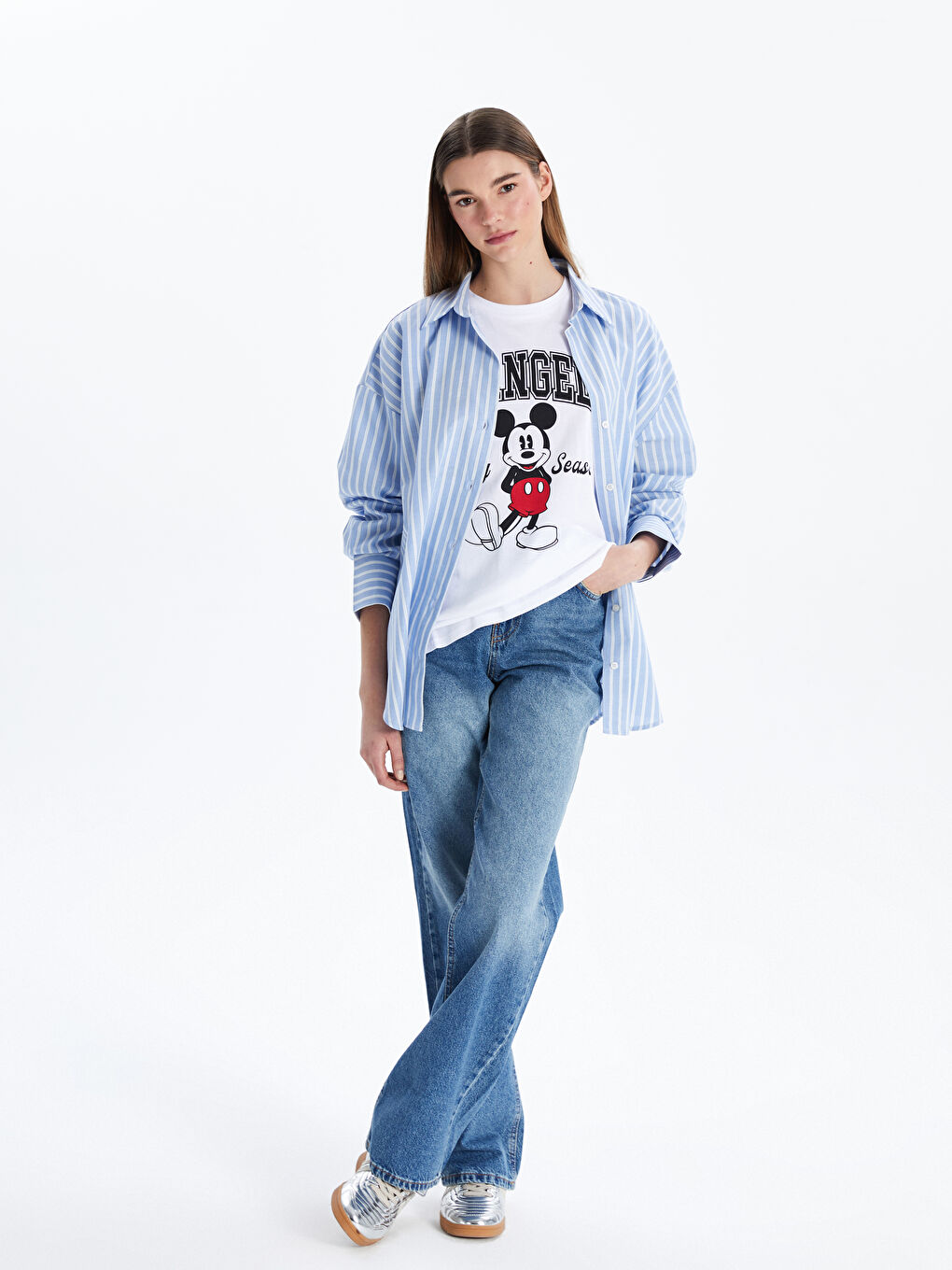 İndigo Straight Fit Kadın Jean Pantolon