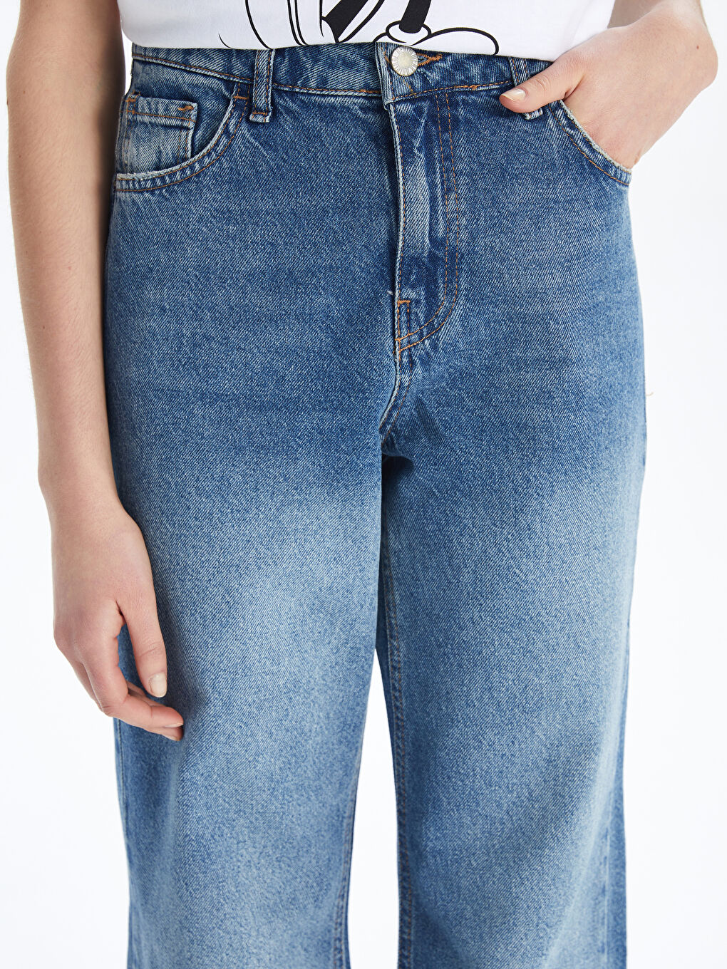 İndigo Straight Fit Kadın Jean Pantolon-2