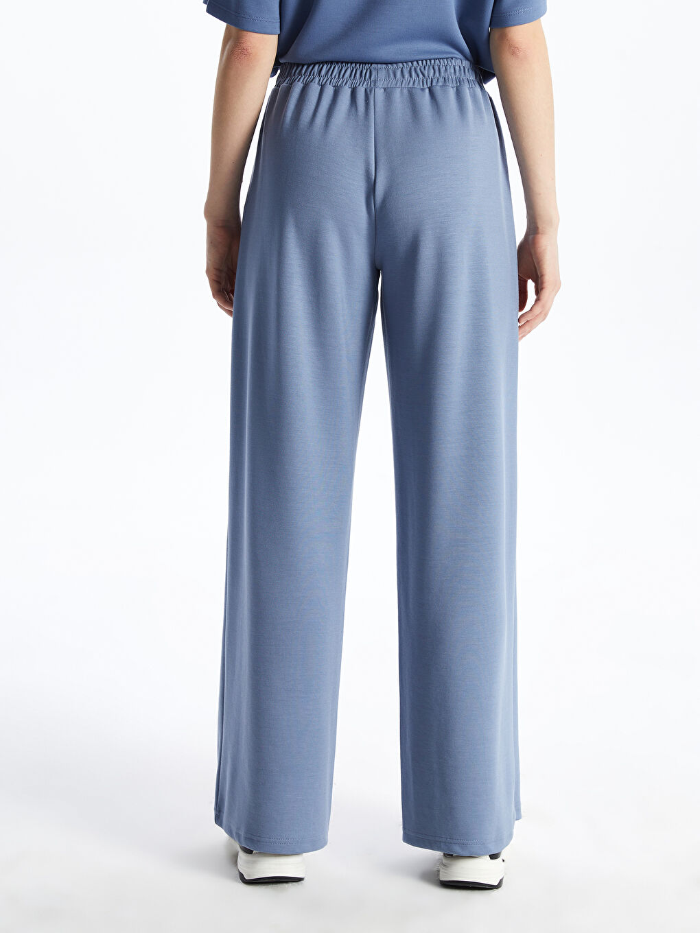 Lacivert Beli Lastikli Kadın Spor Eşofman Altı-3