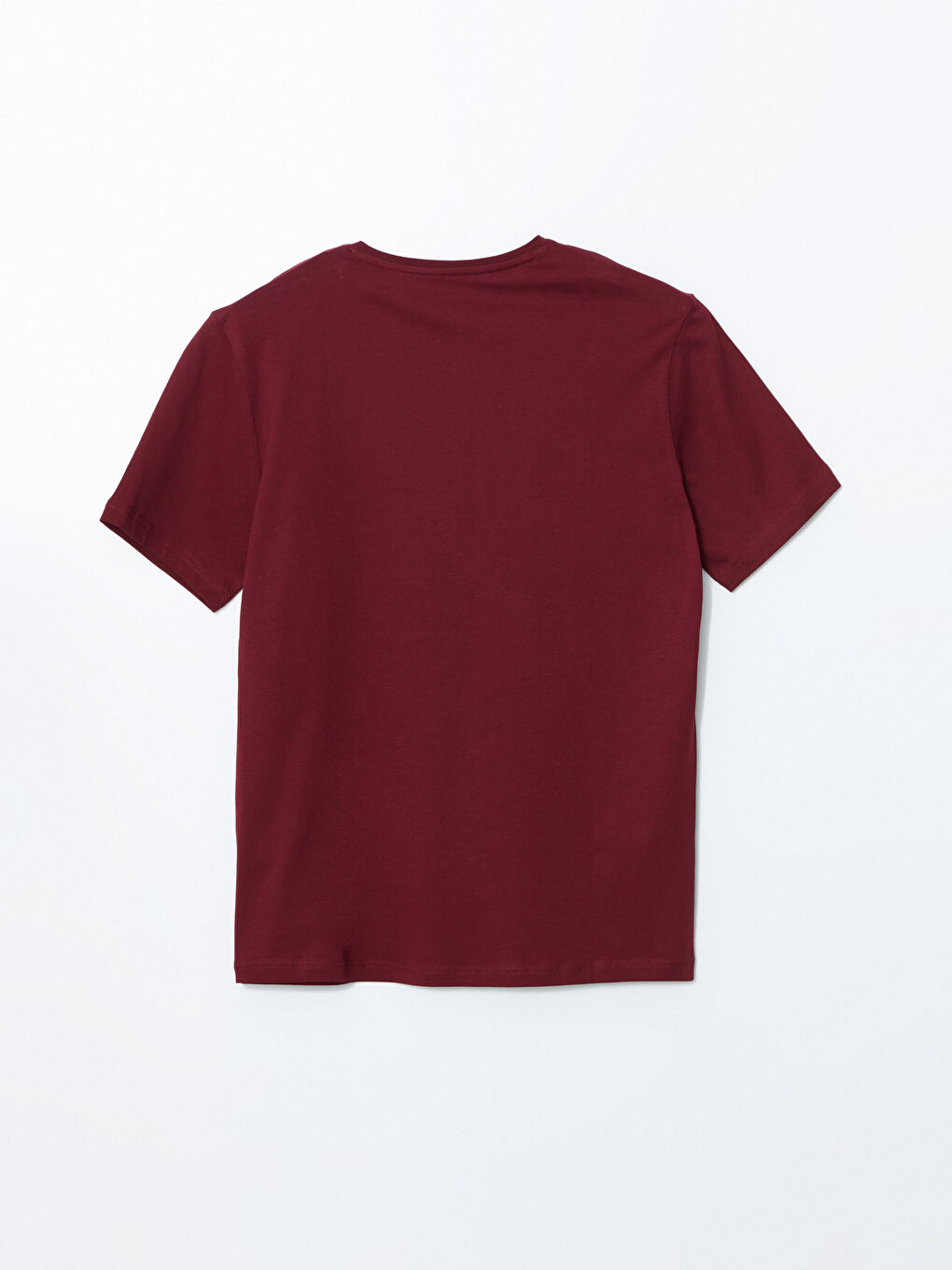 Bordo Bisiklet Yaka Baskılı Erkek Pijama Üst-1