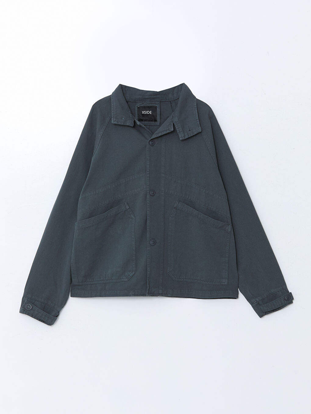 Yeşil Rahat Kalıp Uzun Kollu Erkek Gömlek Ceket-4