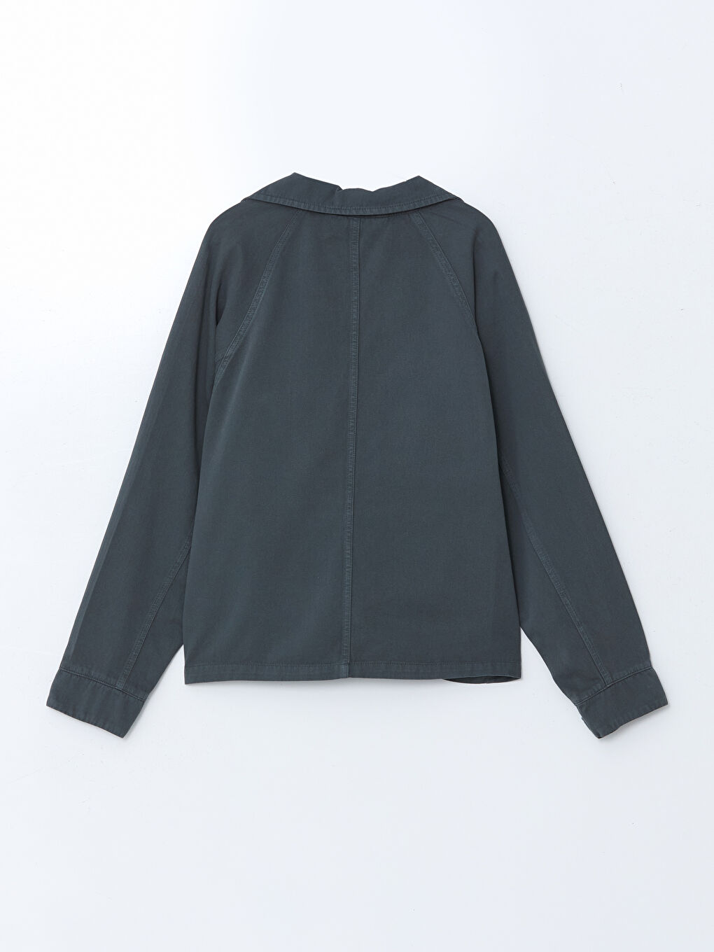 Yeşil Rahat Kalıp Uzun Kollu Erkek Gömlek Ceket-5