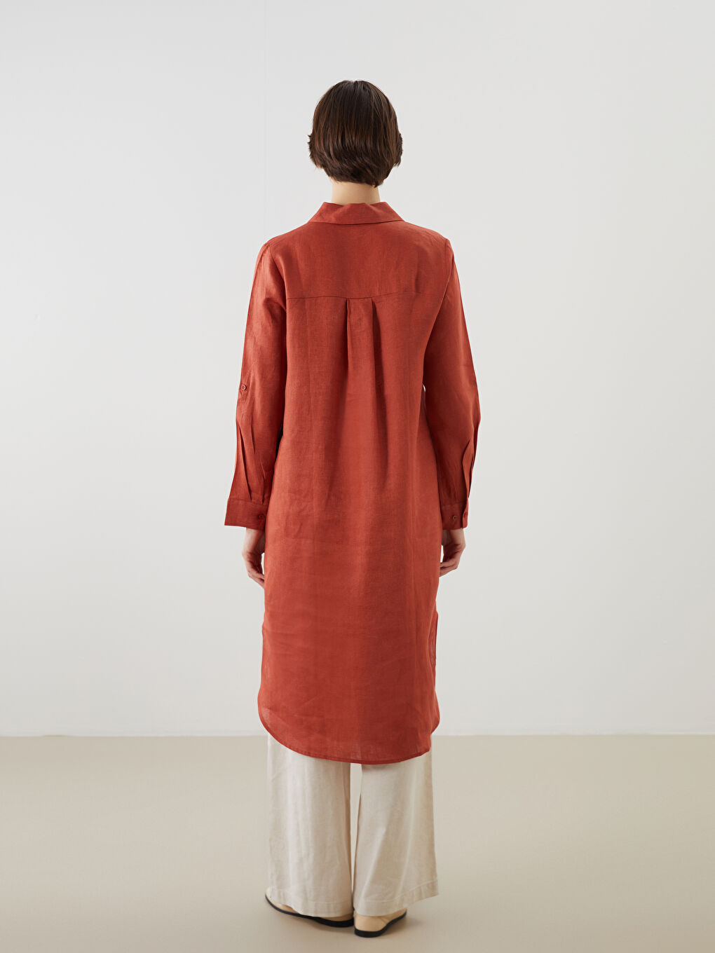 Linen Women's Shirt Tunic -S5NF52Z8-GKA