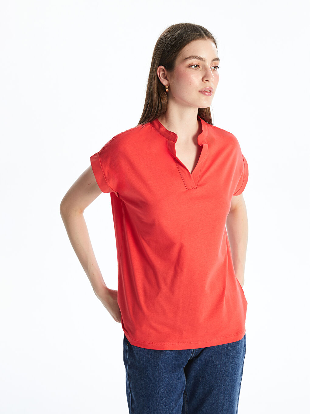 Woman RED Blouse -S5NF65Z8-H1B