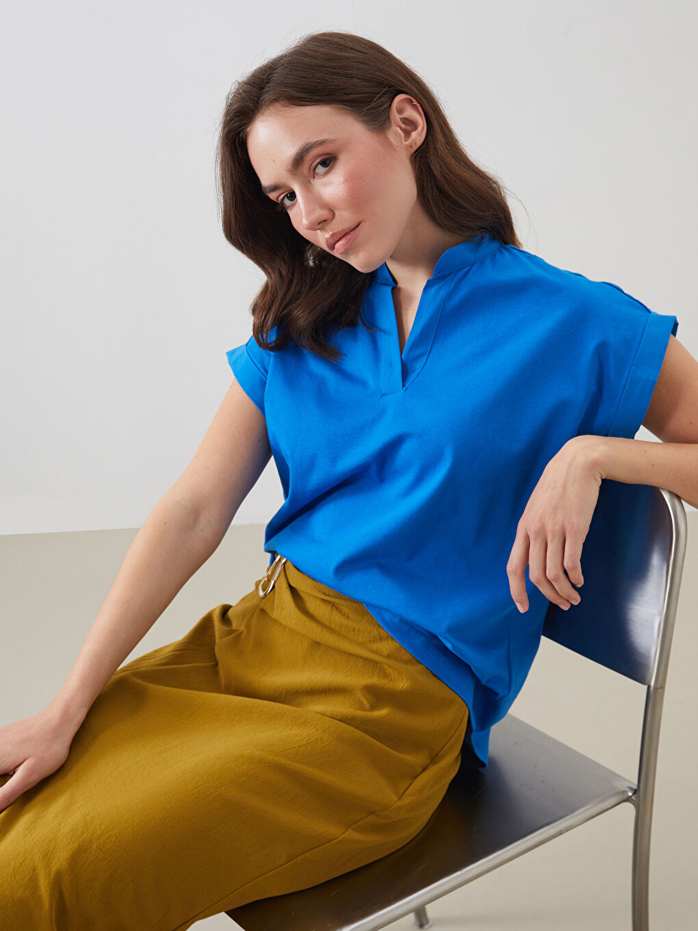 Woman BLUE Blouse -S5NF65Z8-HFU