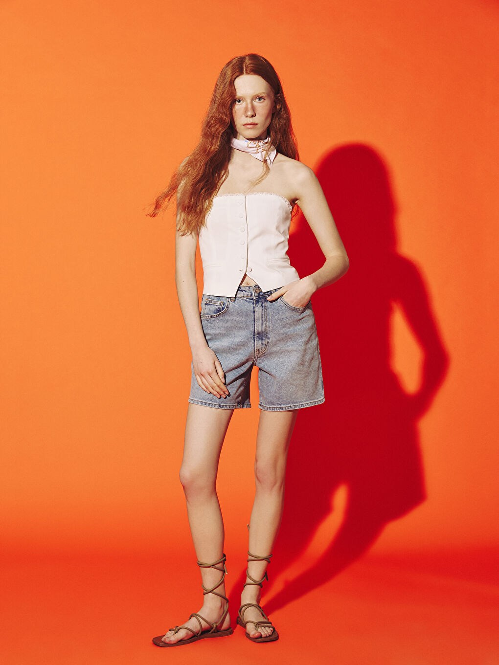 High Waisted Mom Fit Women's Denim Shorts -S5NF74Z8-VYD