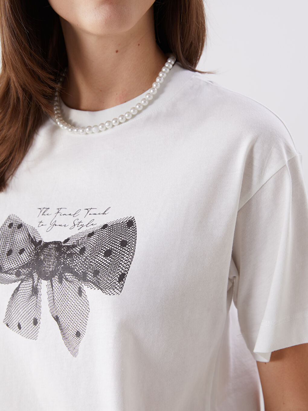 Crew Neck Printed Women's T-shirt -S5NF76Z8-R9J