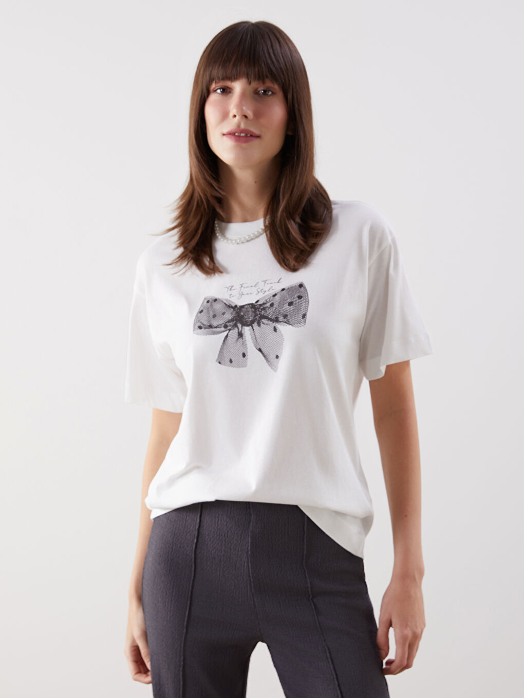 Crew Neck Printed Women's T-shirt -S5NF76Z8-R9J