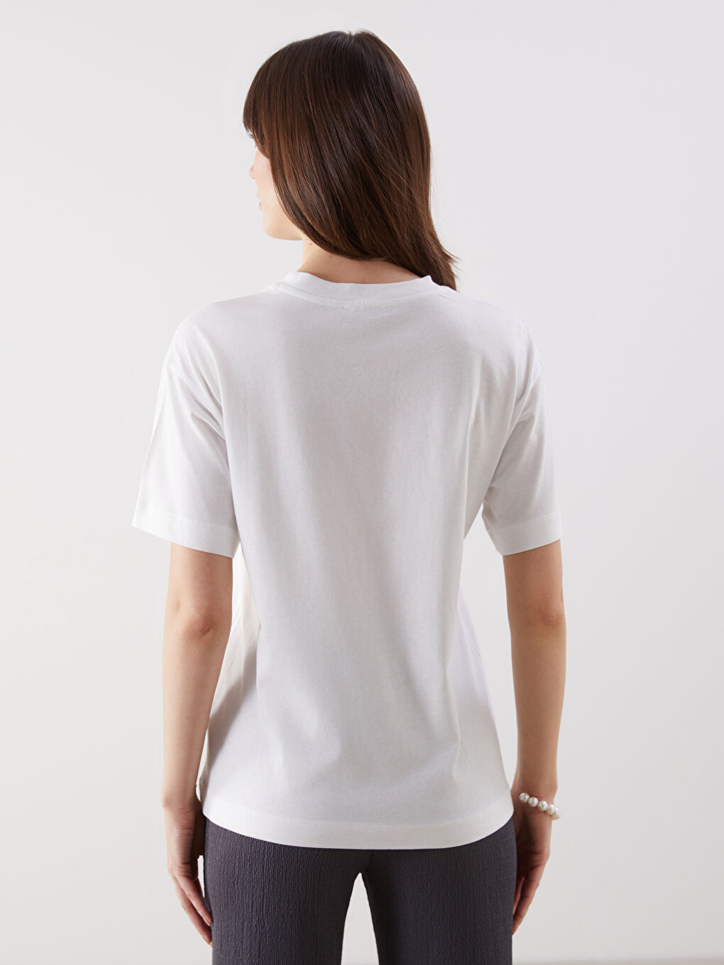 Crew Neck Printed Women's T-shirt -S5NF76Z8-R9J