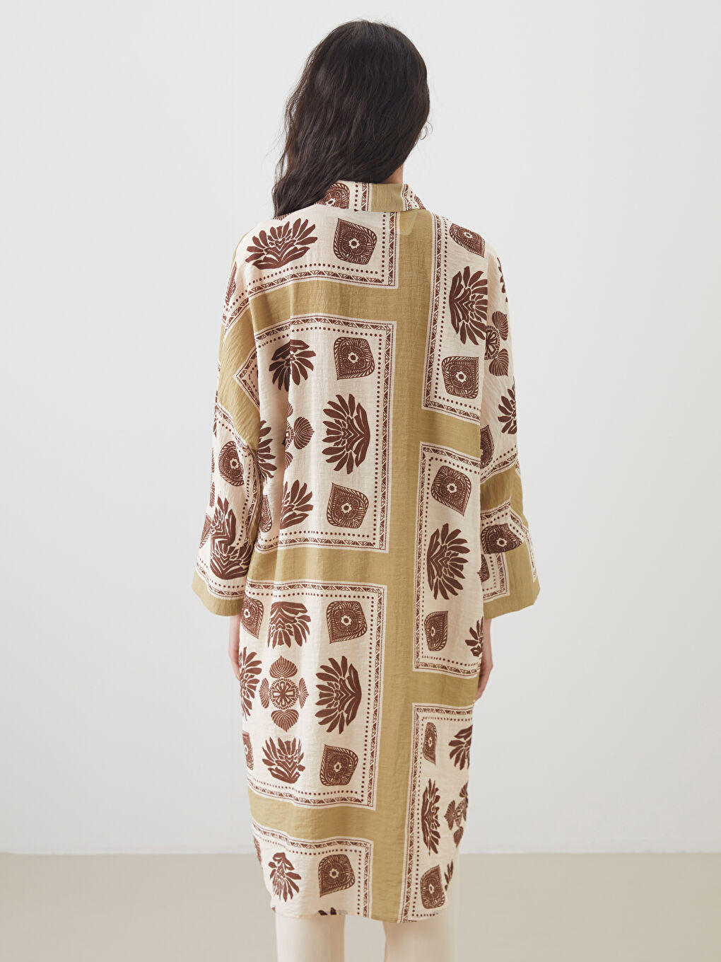 Patterned Oversize Women's Shirt Tunic -S5NF79Z8-LRR
