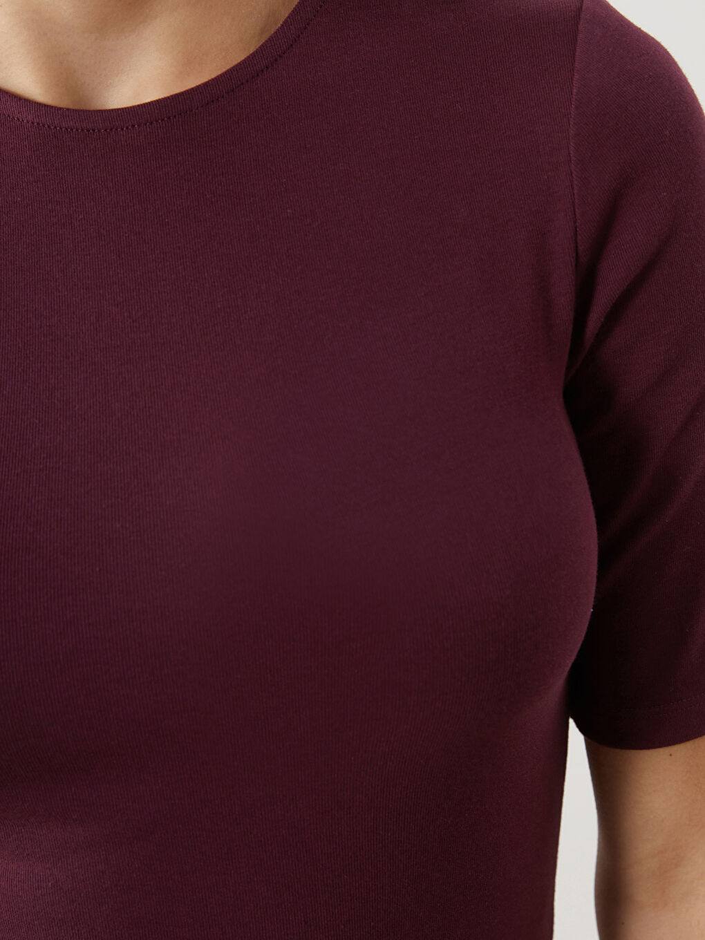 Mürdüm Bisiklet Yaka Kadın Bodysuit-2