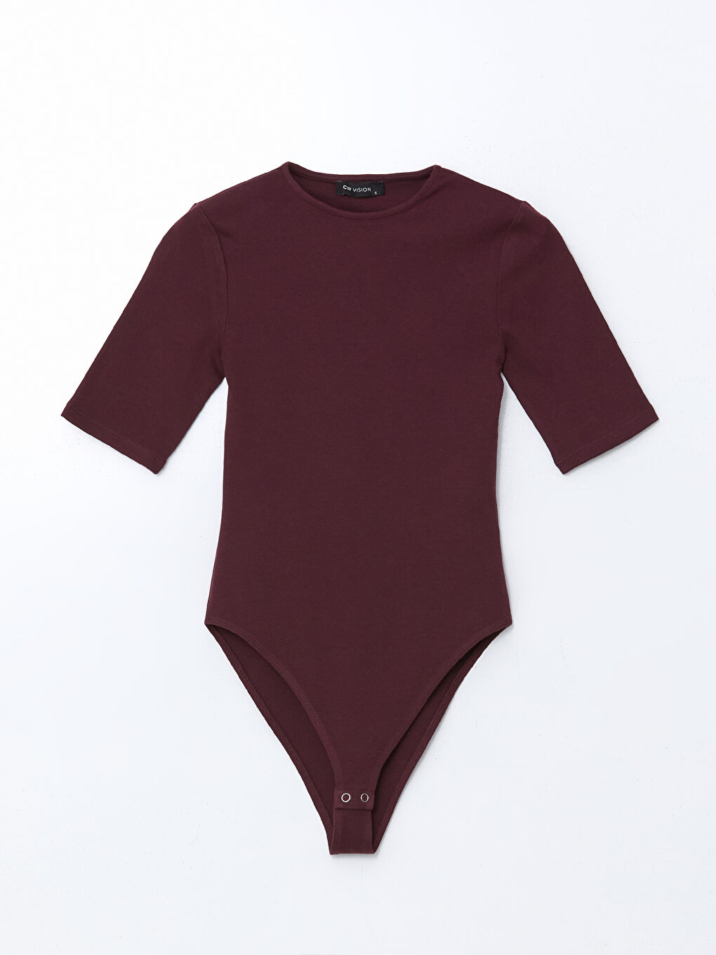 Mürdüm Bisiklet Yaka Kadın Bodysuit-4