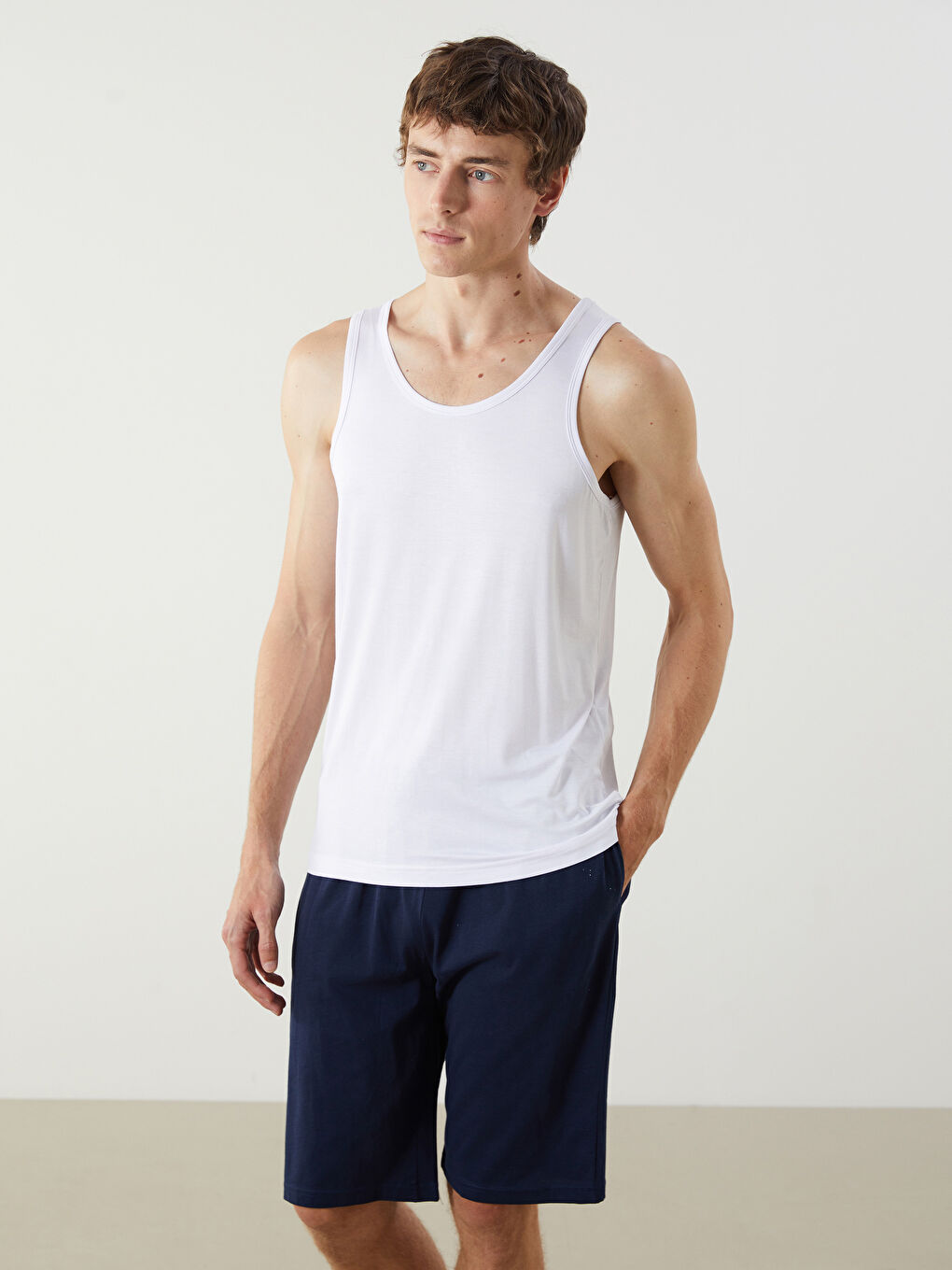 U Neck Cotton Men's Premium Vest -S5NG62Z8-VC4