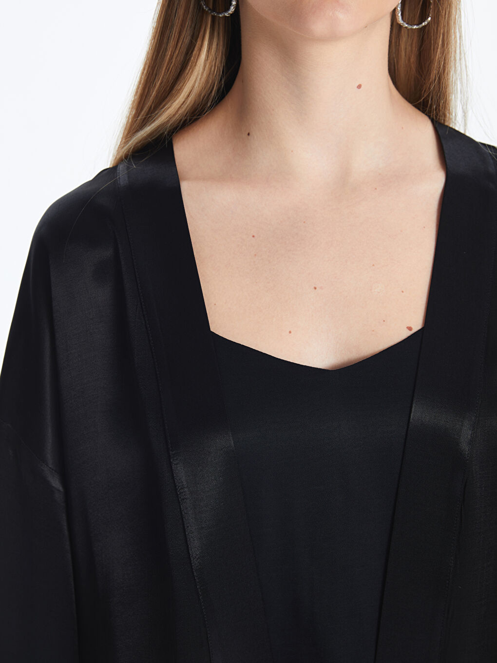 Woman BLACK Kimono -S5NG64Z8-CVL