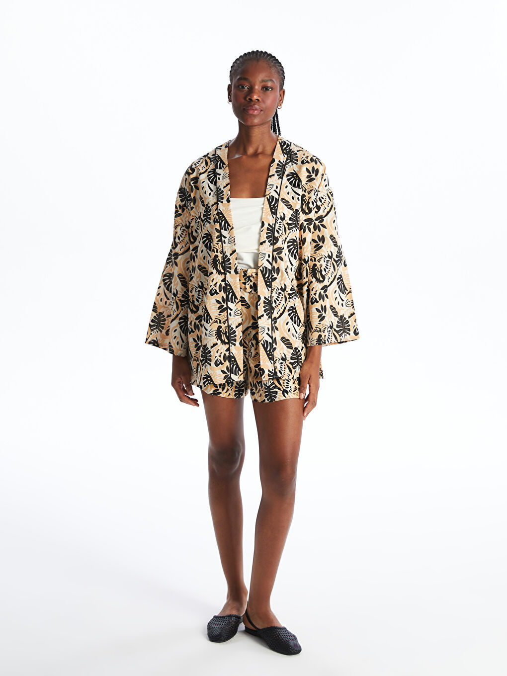 Woman BROWN Kimono -S5NG72Z8-LQY