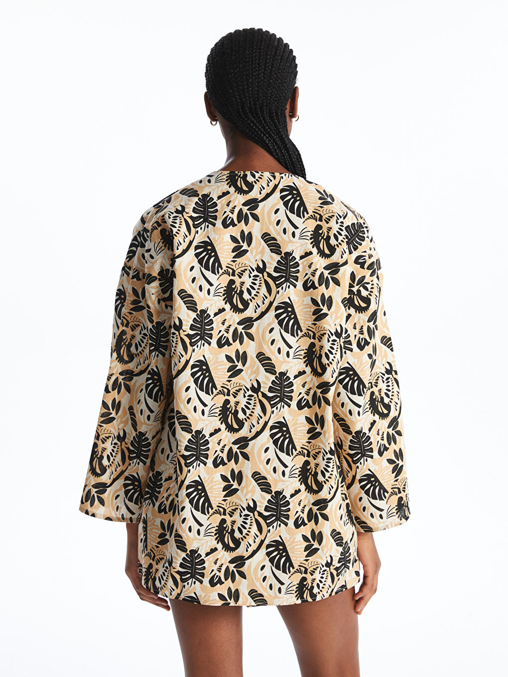 Woman BROWN Kimono -S5NG72Z8-LQY