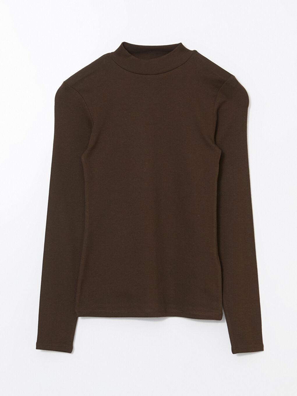 LCW Modest Kahverengi Dik Yaka Kadın Body - 4