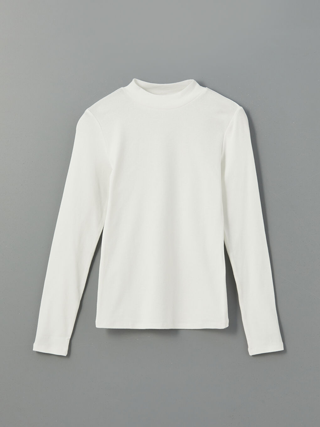 Beyaz Dik Yaka Kadın Body-4