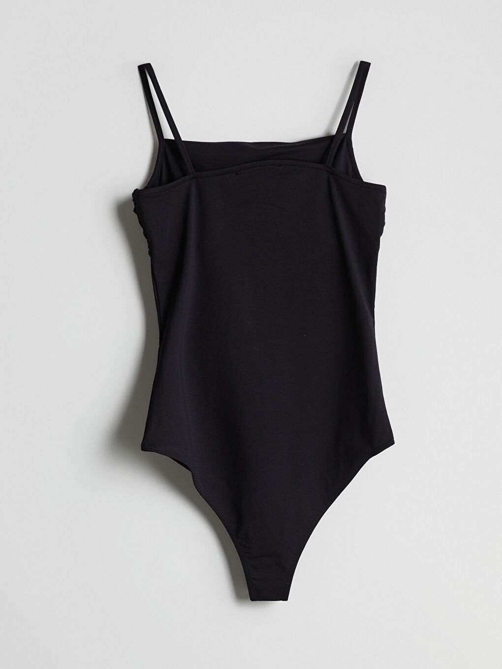 XSIDE Siyah Kare Yaka Kadın Bodysuit - 1