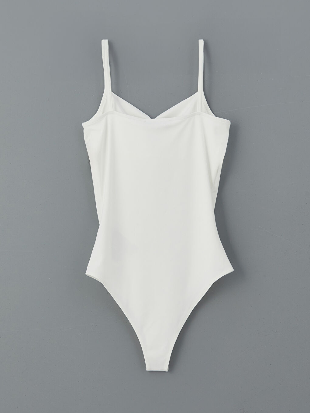 XSIDE Beyaz Kare Yaka Kadın Bodysuit - 1
