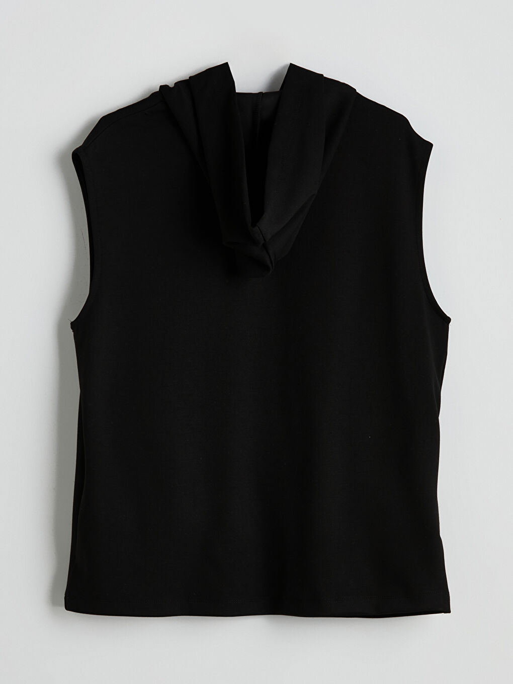 Siyah Kapüşonlu Kadın Fermuarlı Sweatshirt-2