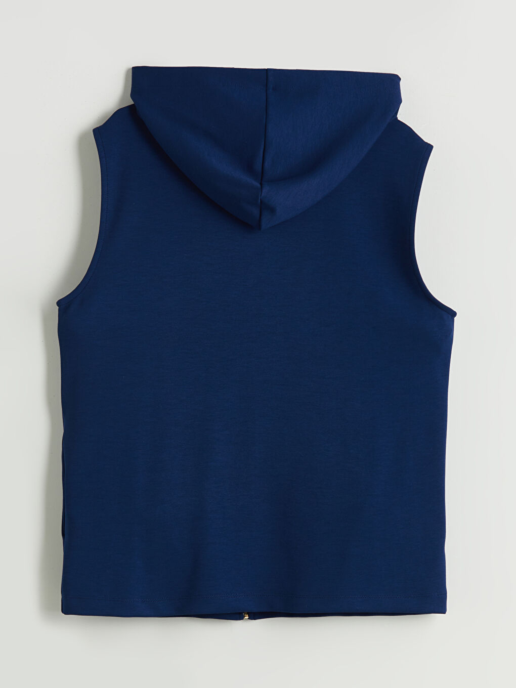 Lacivert Kapüşonlu Kadın Fermuarlı Sweatshirt-5