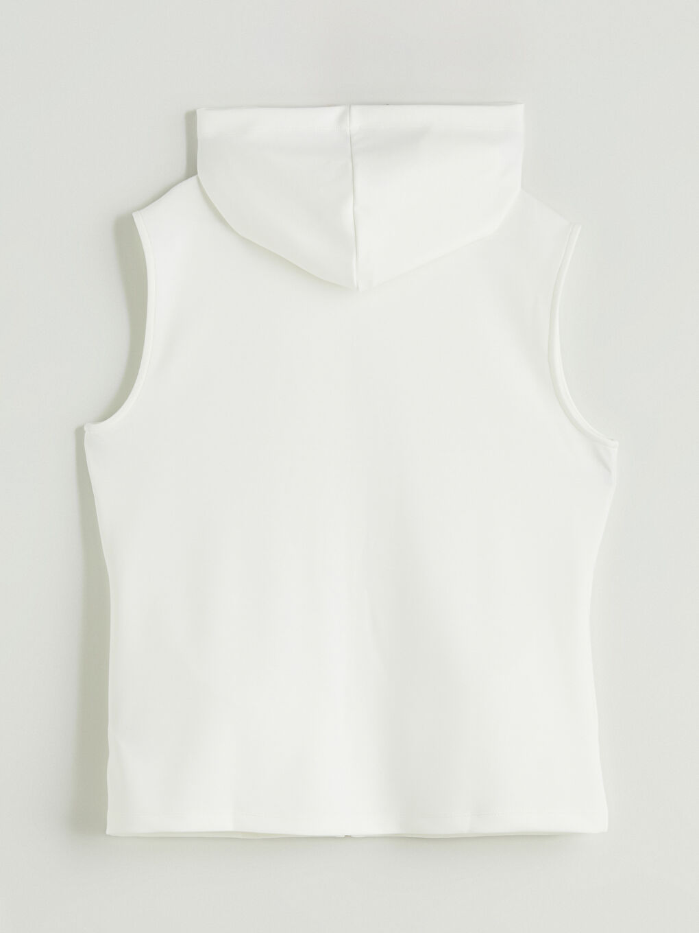 Ekru Kapüşonlu Kadın Fermuarlı Sweatshirt-5