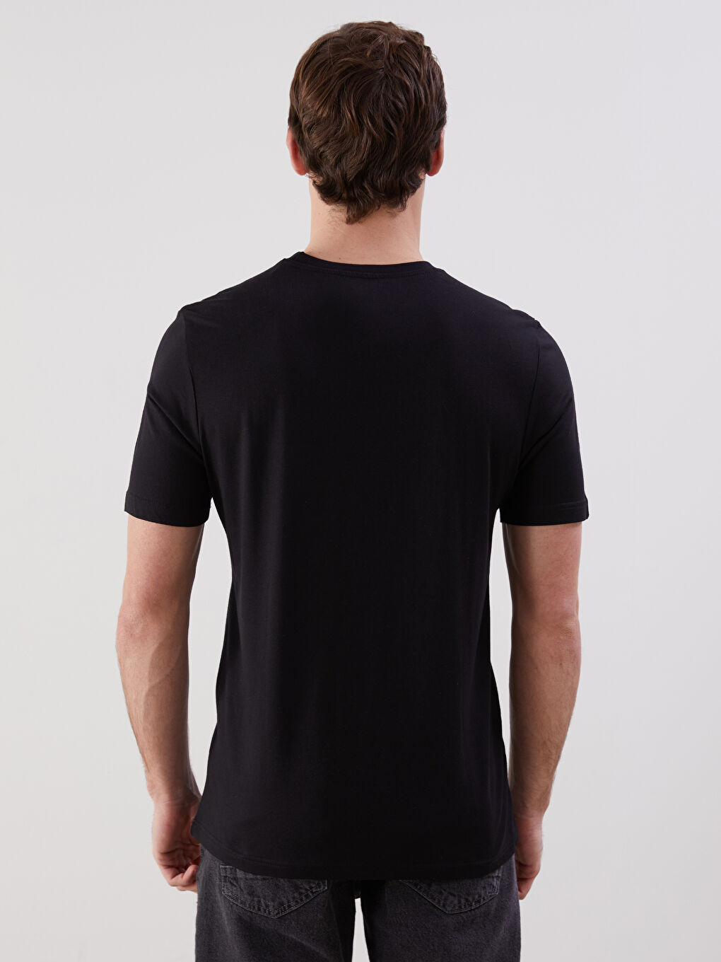 Siyah Umut Et Baskılı Erkek Tişört-3