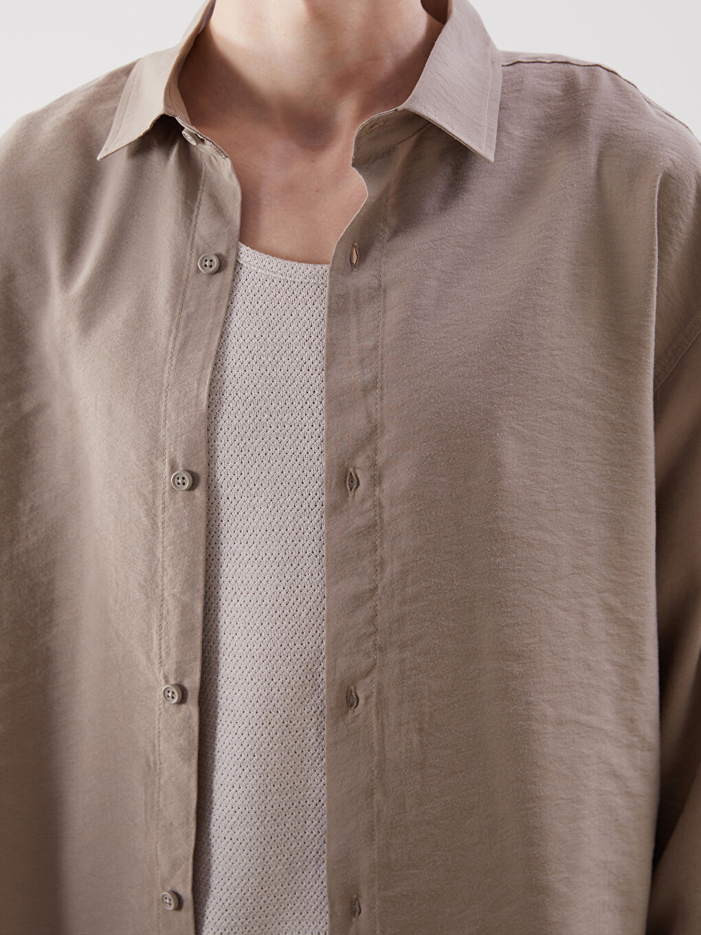 Kahverengi Regular Fit Kısa Kollu Erkek Gömlek-2