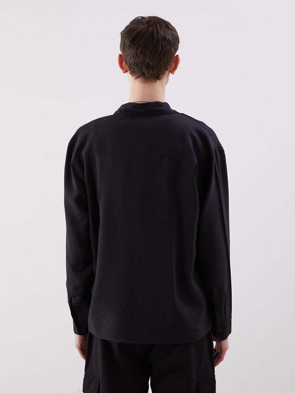 Antrasit Regular Fit Kısa Kollu Erkek Gömlek-3