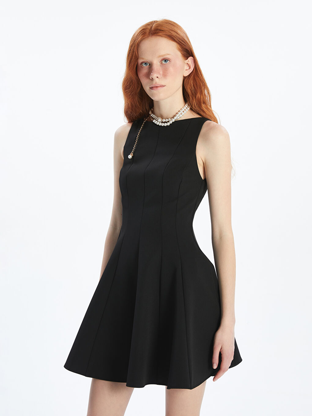 Slash Neck Mini Dress -S5NH23Z8-CVL