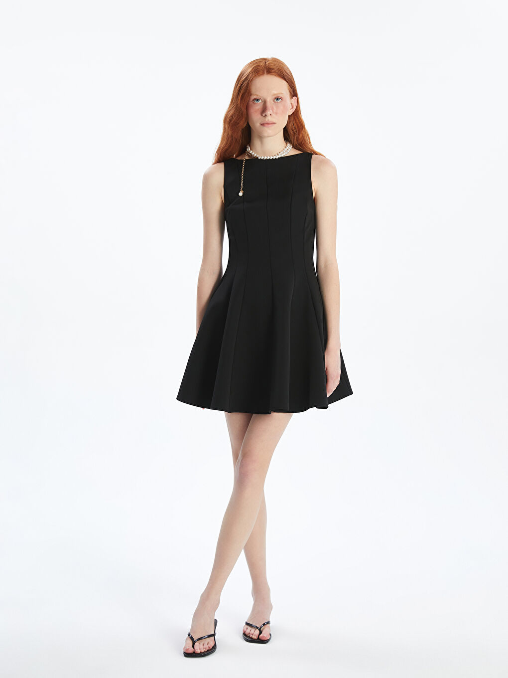 Slash Neck Mini Dress -S5NH23Z8-CVL