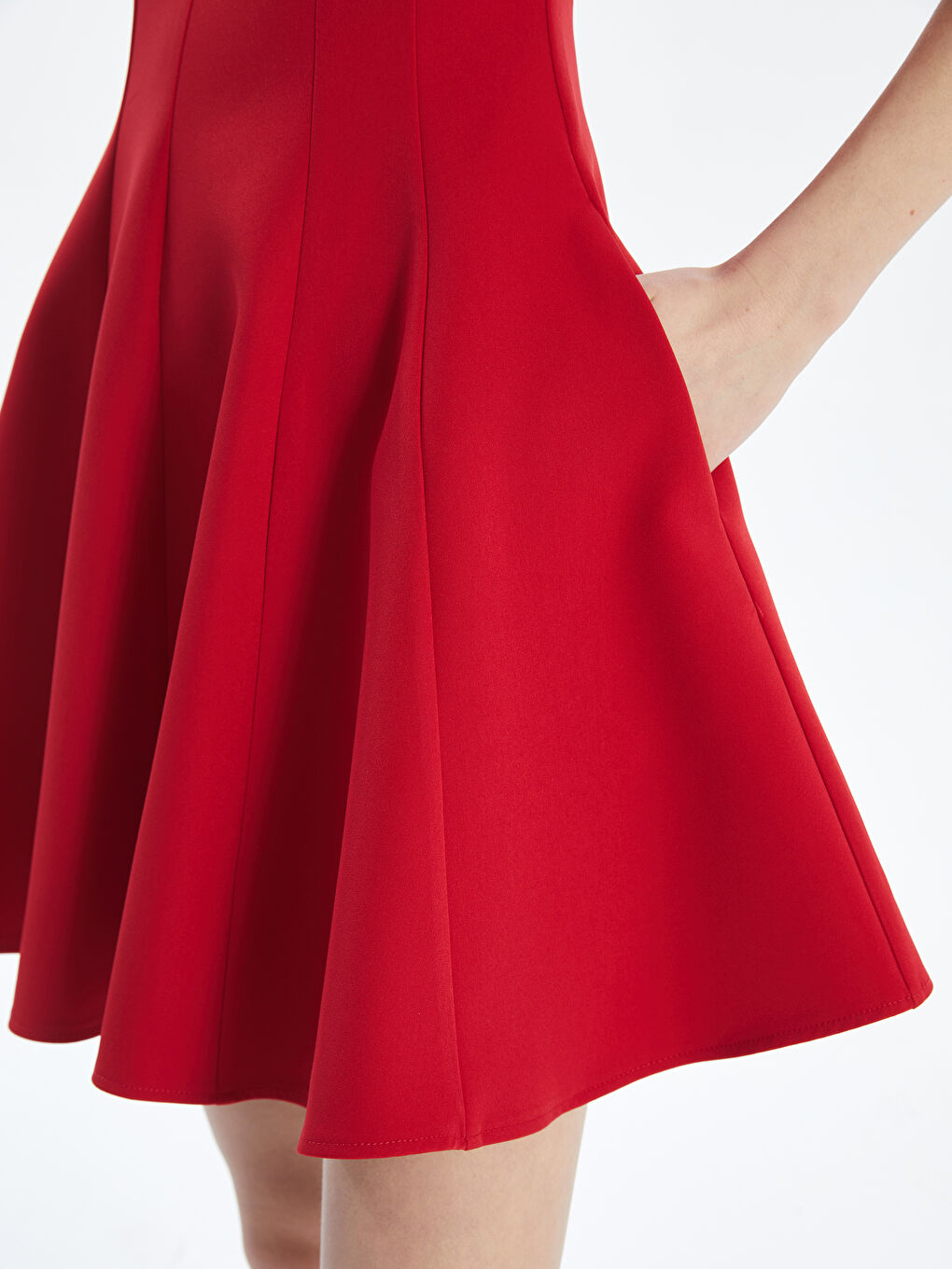 Slash Neck Mini Dress -S5NH23Z8-DMR