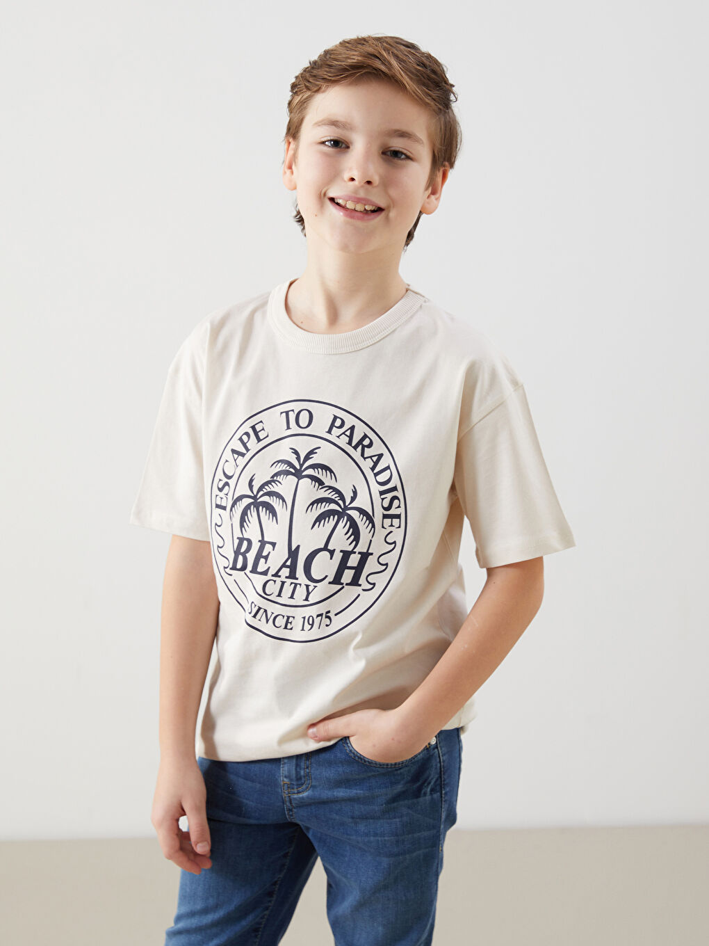 Crew Neck Boys' T-Shirt -S5NH24Z4-FT0
