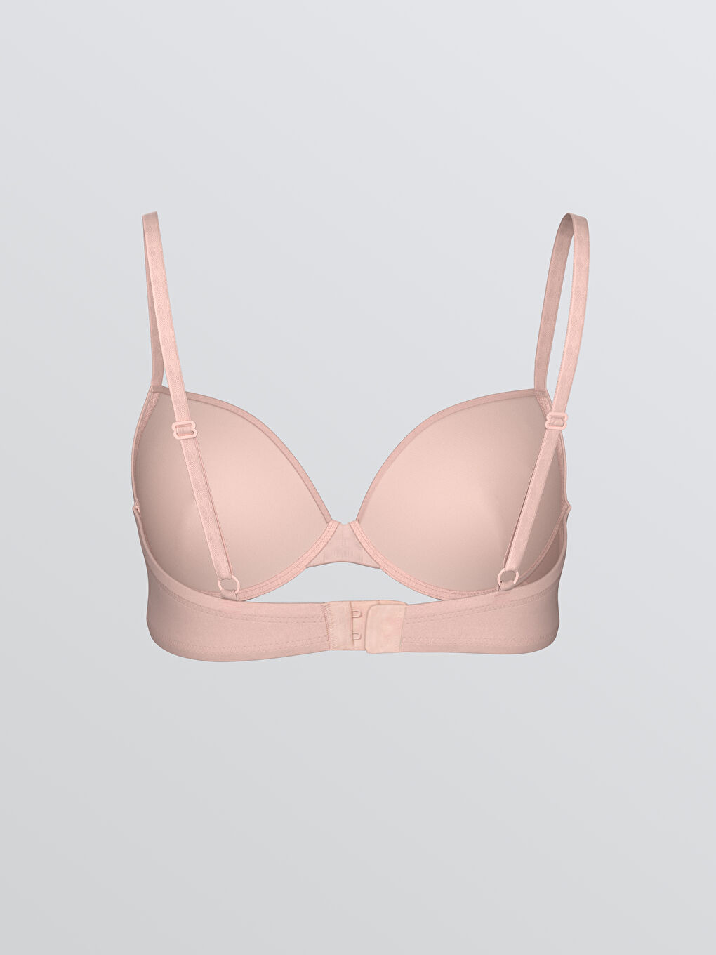 Pembe Balenli Dolgusuz Tişört Sütyen -1