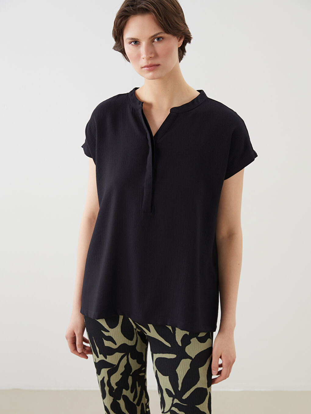Woman BLACK Blouse -S5NH43Z8-CVL