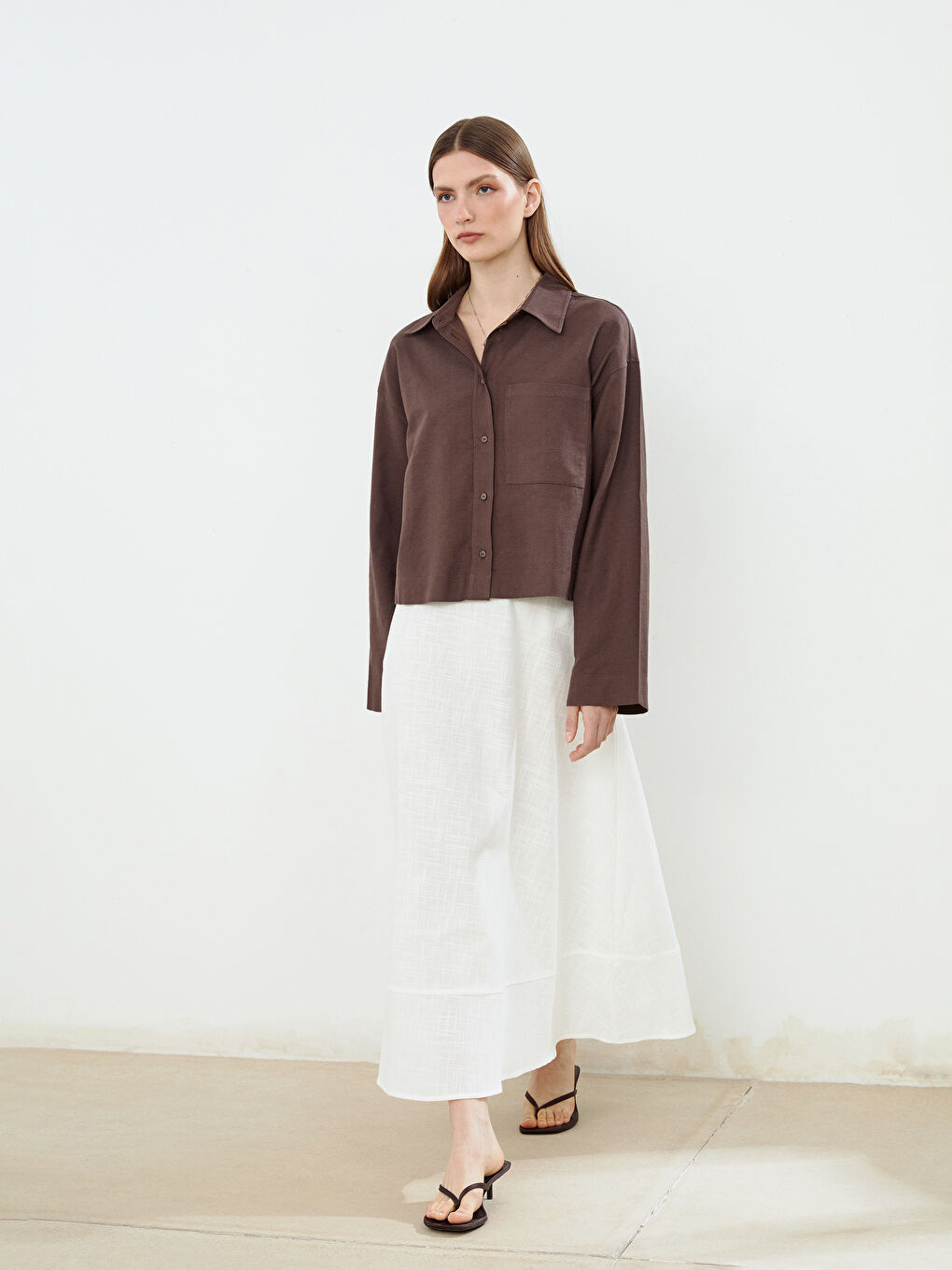 Elasticated Waist Loose Fit Skirt -S5NH47Z8-Q6K