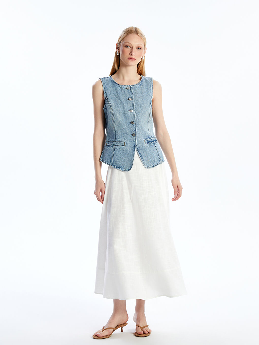 Elasticated Waist Loose Fit Skirt -S5NH47Z8-Q6K