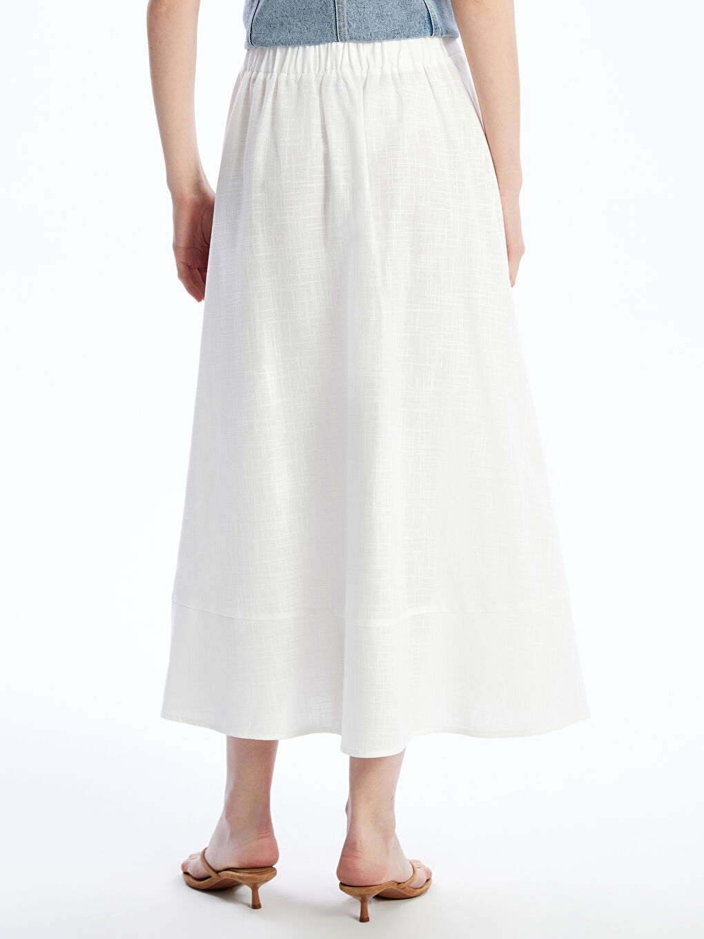 Elasticated Waist Loose Fit Skirt -S5NH47Z8-Q6K