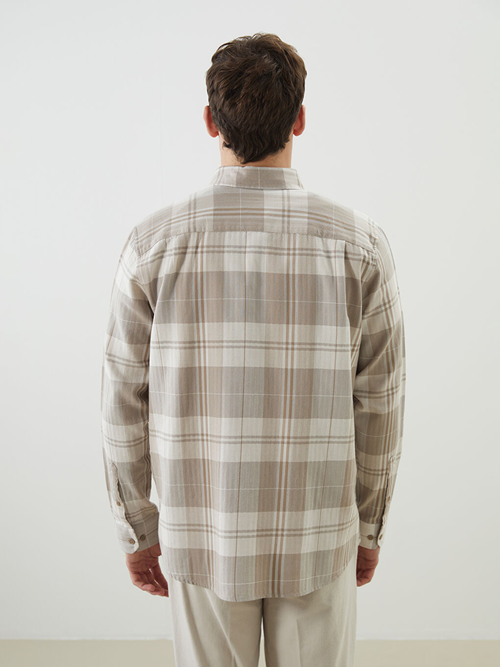 Regular Fit Long Sleeve Plaid Men's Lumberjack Shirt -S5NH57Z8-LKQ