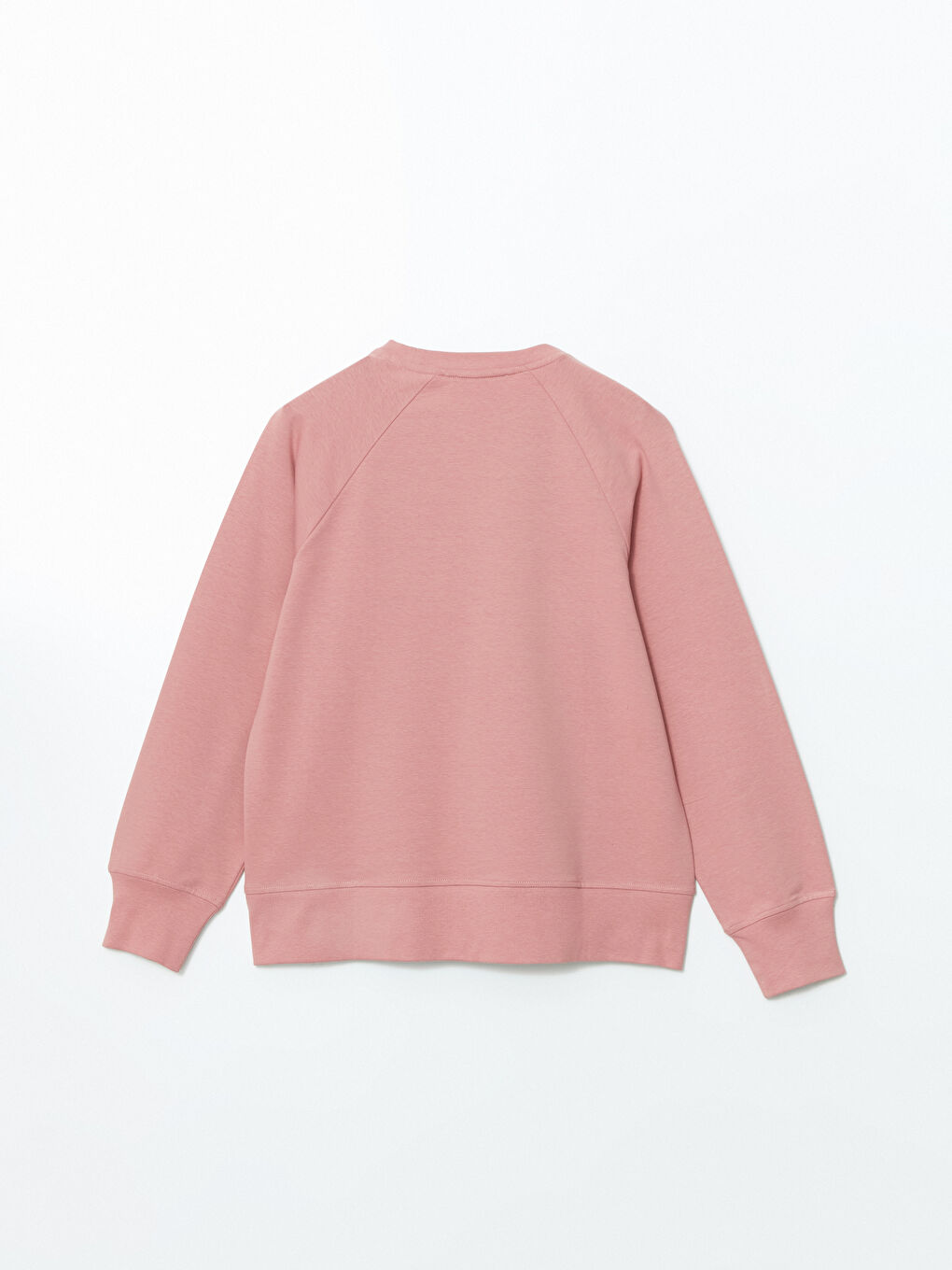 Pembe Bisiklet Yaka Oversize Kadın Sweatshirt-5