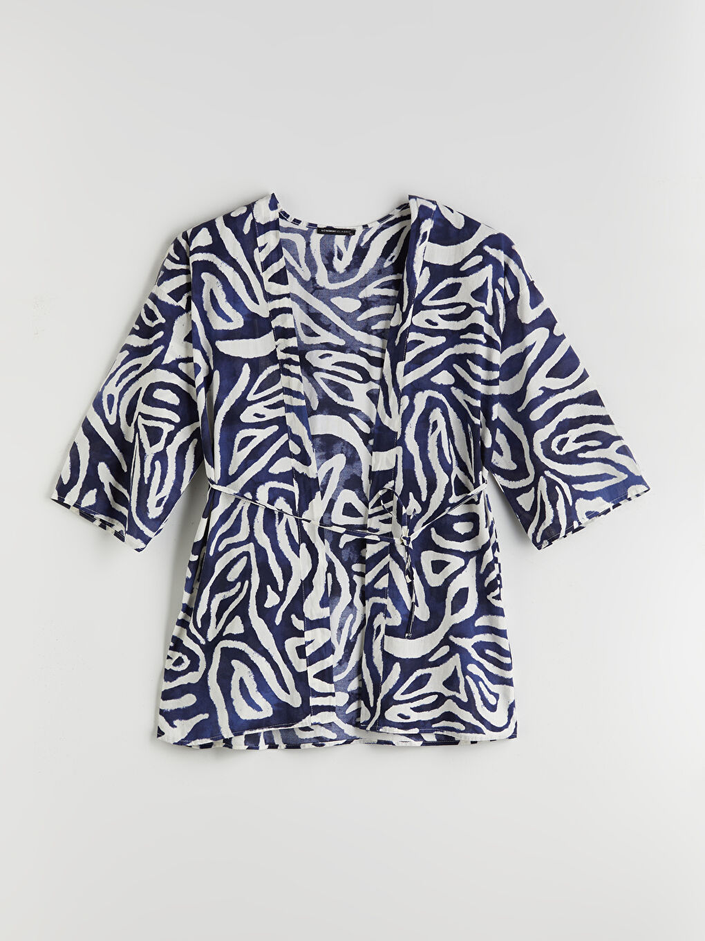 LCWAIKIKI Classic Shawl Collar Patterned Oversize Women's Kimono -S5NH93Z8-LQQ