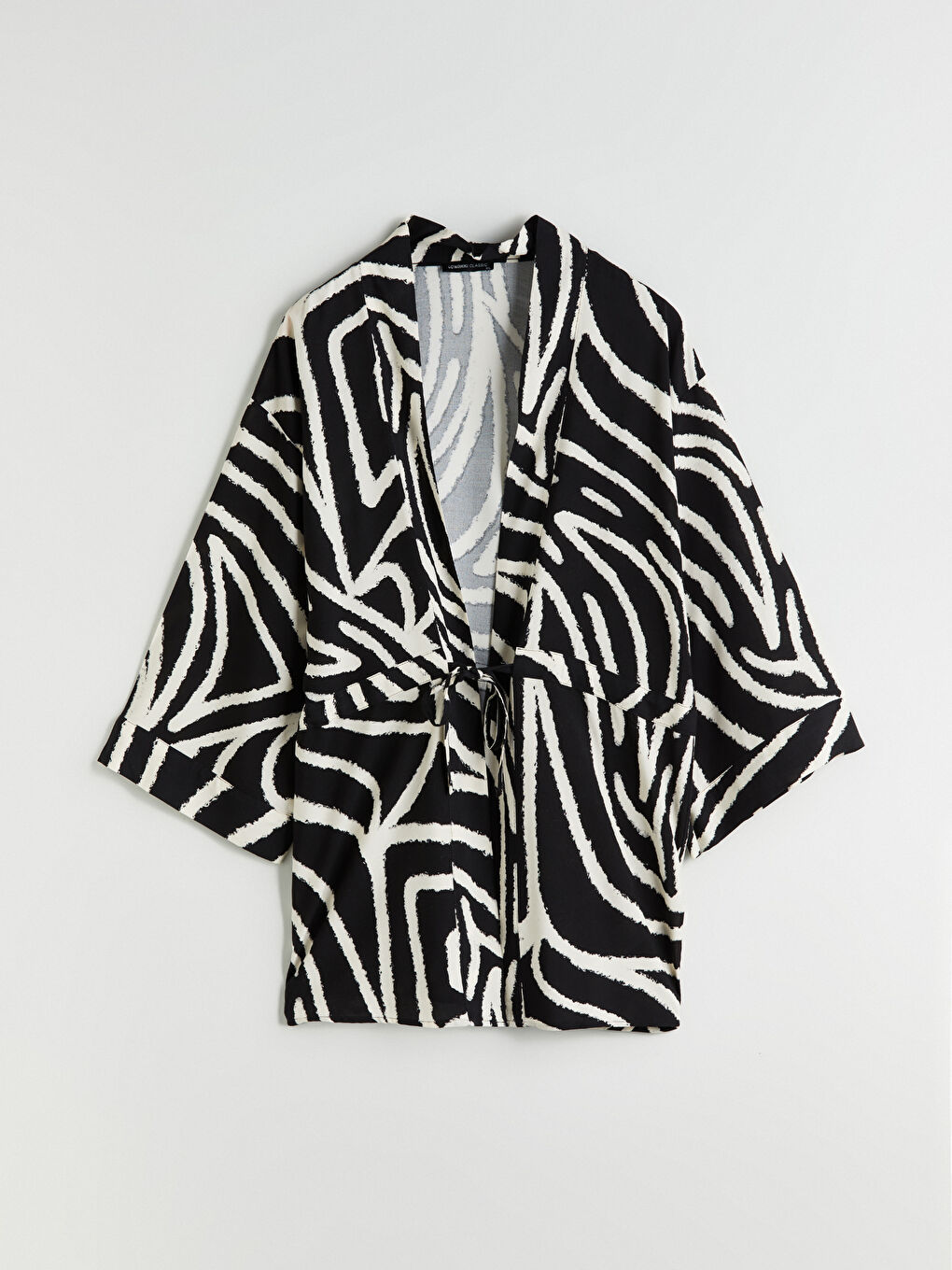 Shawl Collar Patterned Women's Kimono -S5NH97Z8-LQJ